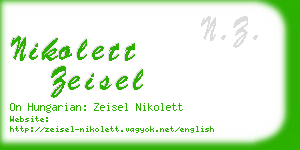 nikolett zeisel business card